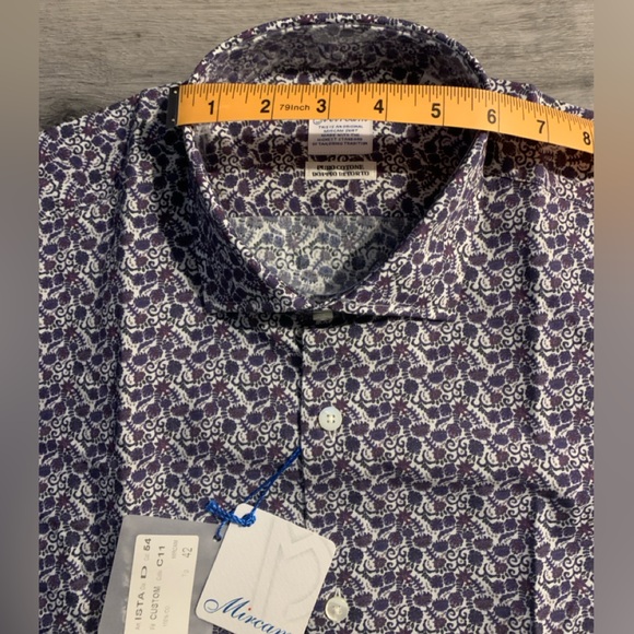 Men’s cotton shirt from Italy. New! US size about medium - Picture 7 of 9